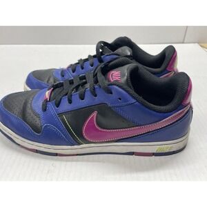Nike 551648-064 Low Purple Black Pink Leather Sneakers Women's 8.5